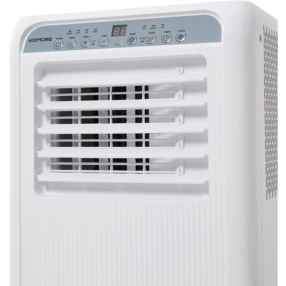 Living and Home 4-in-1 White Portable Air Conditioner with Remote Control 9000BTU