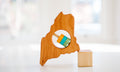 Maine State Wooden Baby Rattle™